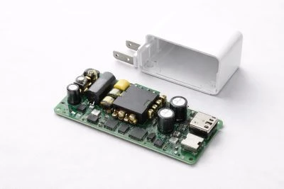 Internal structure of a 100W GaN fast charger